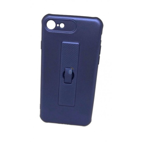 CAPA DE SILICONE MOTOMO COM ANEL DE DEDO PARA APPLE IPHONE 7G AZUL